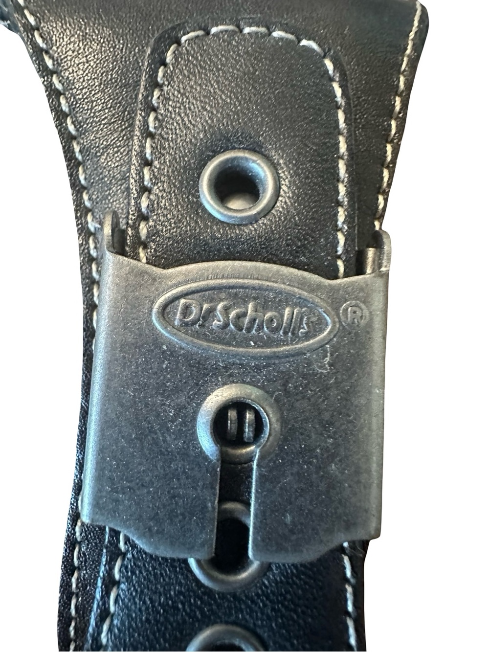 🧡 Dr. Scholl's Black and Brown Leather Backstrap Mule 🧡 - Picture 7 of 8